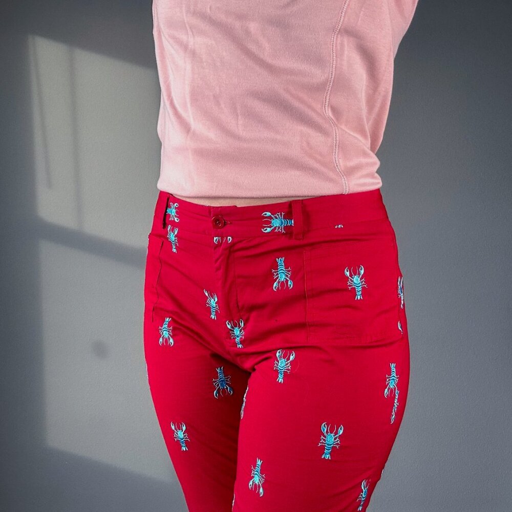 Lilly Pulitzer Lobster Cropped/Ankle Pants Size 4 - Picture 5 of 11